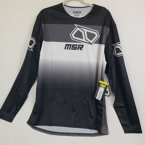 NEW Malcolm Smith Racing MSR Black White Mens Large Jersey Shirt Racing NWT